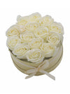 Grand Coffret Cadeau Rond 14 Roses de Savon Crèmes