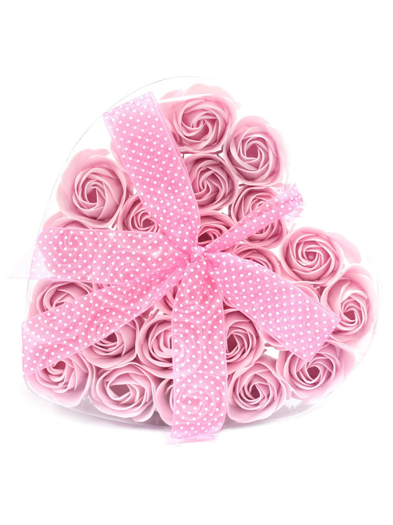 Coeur de 24 Roses de Savon Roses