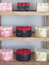 Coffret Cadeau Carré 9 Roses de Savon Rouges