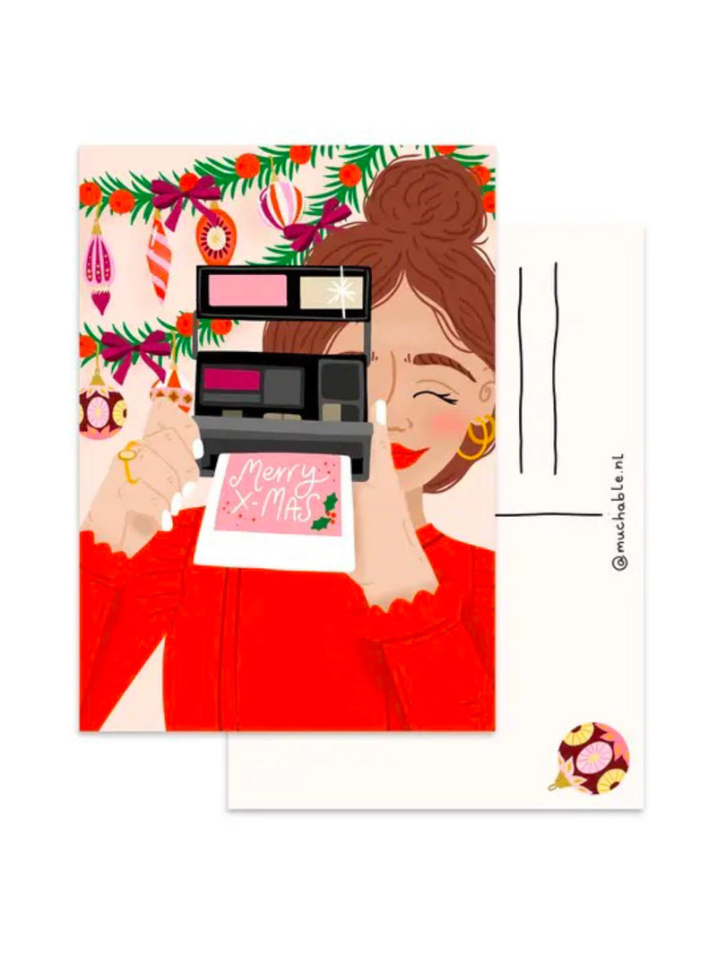 Carte Illustrée Noël Polaroïd