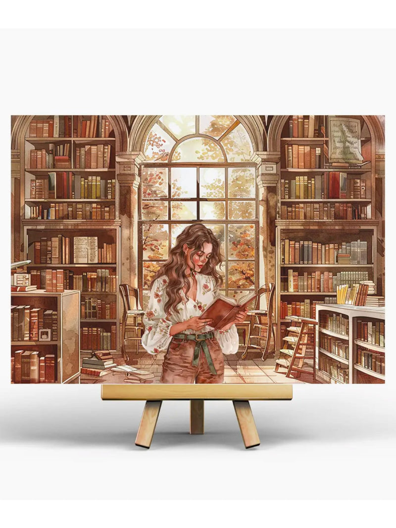 Carte Illustrée Grande Bibliothèque