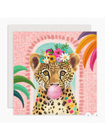 Carte Illustrée Léopard Fun