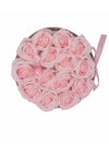 Grand Coffret Cadeau Rond 14 Roses de Savon Roses