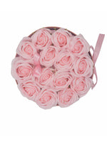 Grand Coffret Cadeau Rond 14 Roses de Savon Roses