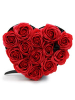 Grand Coffret Cadeau Coeur 13 Roses de Savon Rouges