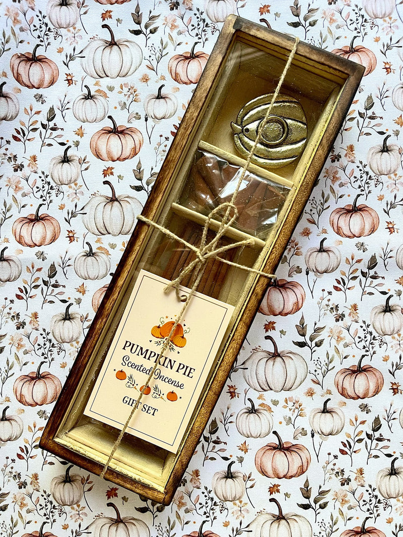 Coffret Encens & Porte-Encens – Tarte à la Citrouille