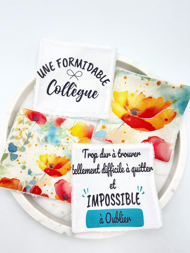 4 Cotons Lavables Formidable Collegue