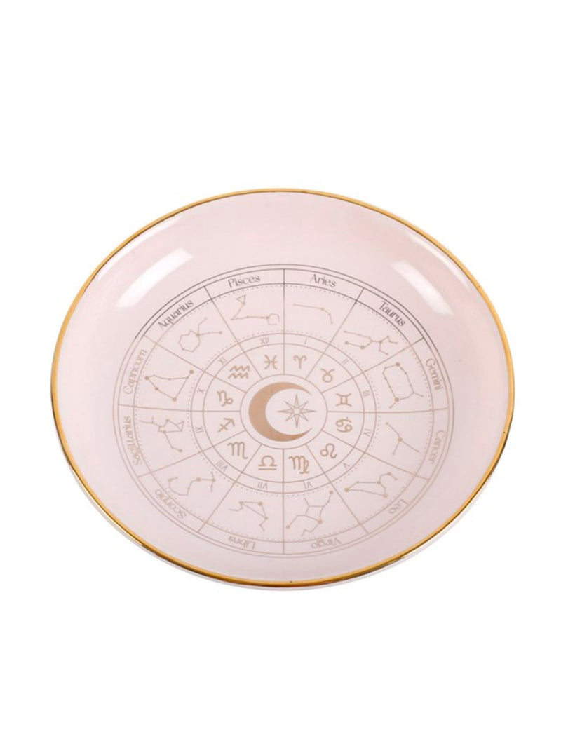 Coupelle Roue Astrologique Blanc Cassé / Rose Poudré– Décoration Céleste