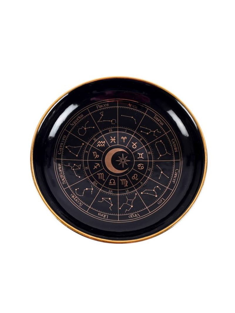 Coupelle Roue Astrologique Noire – Décoration Céleste