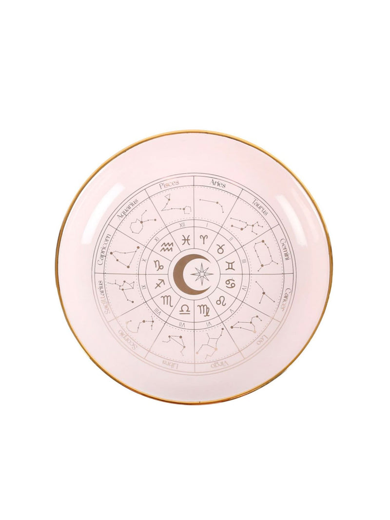 Coupelle Roue Astrologique Blanc Cassé / Rose Poudré– Décoration Céleste