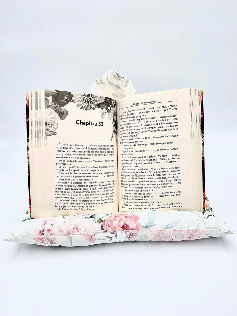Grand Coussin de Lecture / Tablette Pivoines