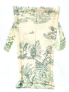 Grand Sac Rembourré en Toile de Jouy Verte