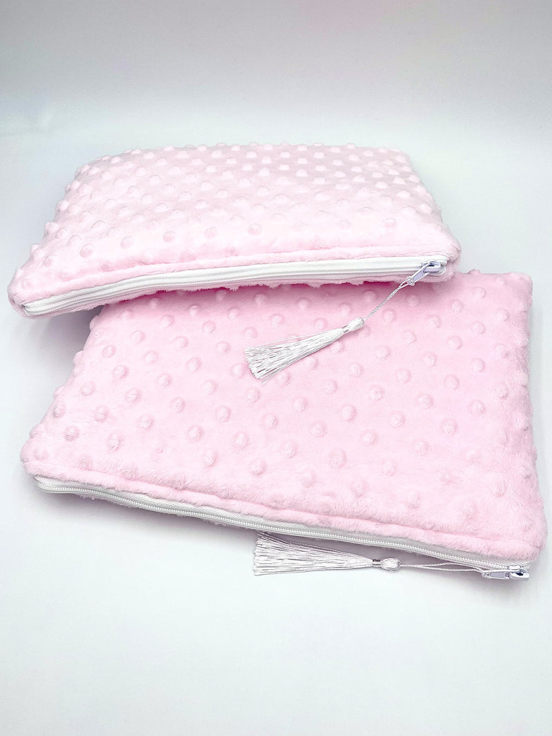 Grande Trousse Rembourrée Minky Rose