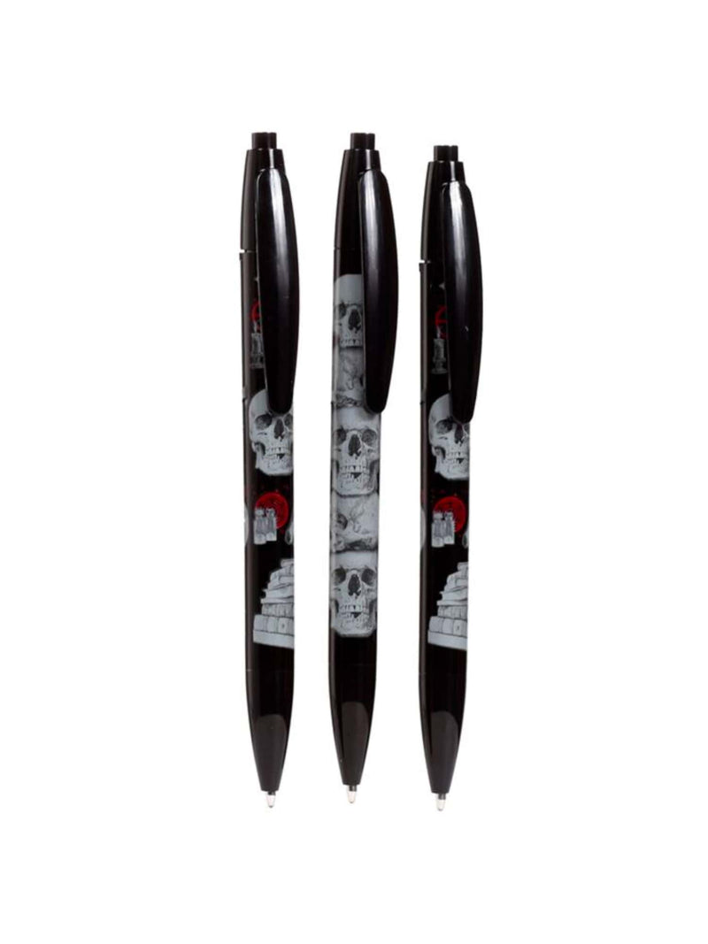 Lot de 3 Stylos – Gothica (Édition Halloween)