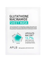 Masque Tissu Visage Glutathione et Niacinamide Coup d'Éclat - APLB