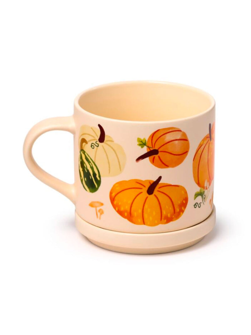 Ensemble Mug Porcelaine & Dessous de Tasse – Récolte d’Automne (PRÉCOMMANDE-Expédition au 24/09 max)