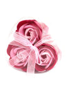 Petit Coeur de 3 Roses de Savon Roses