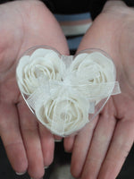 Petit Coeur de 3 Roses de Savon Roses