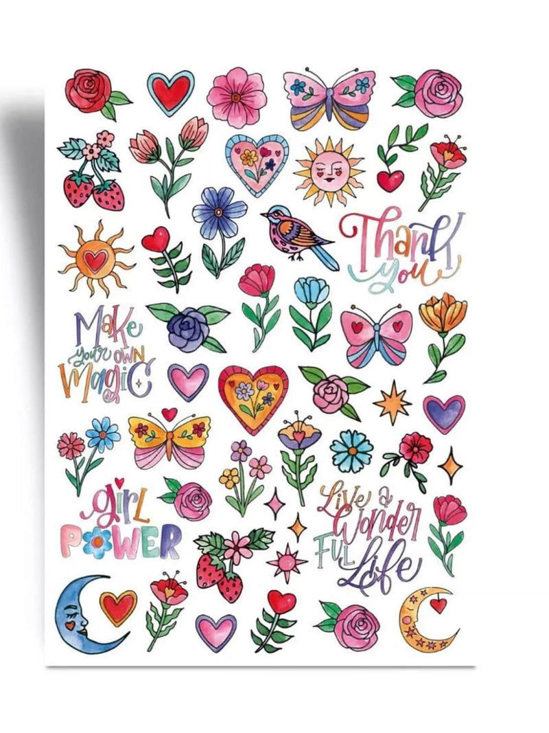 Planche de Stickers Jardin Secret