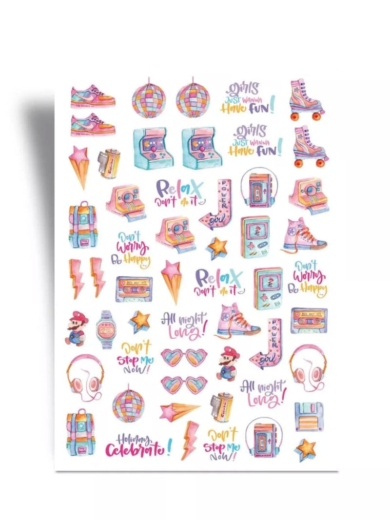 Planche de Stickers 80's Fever