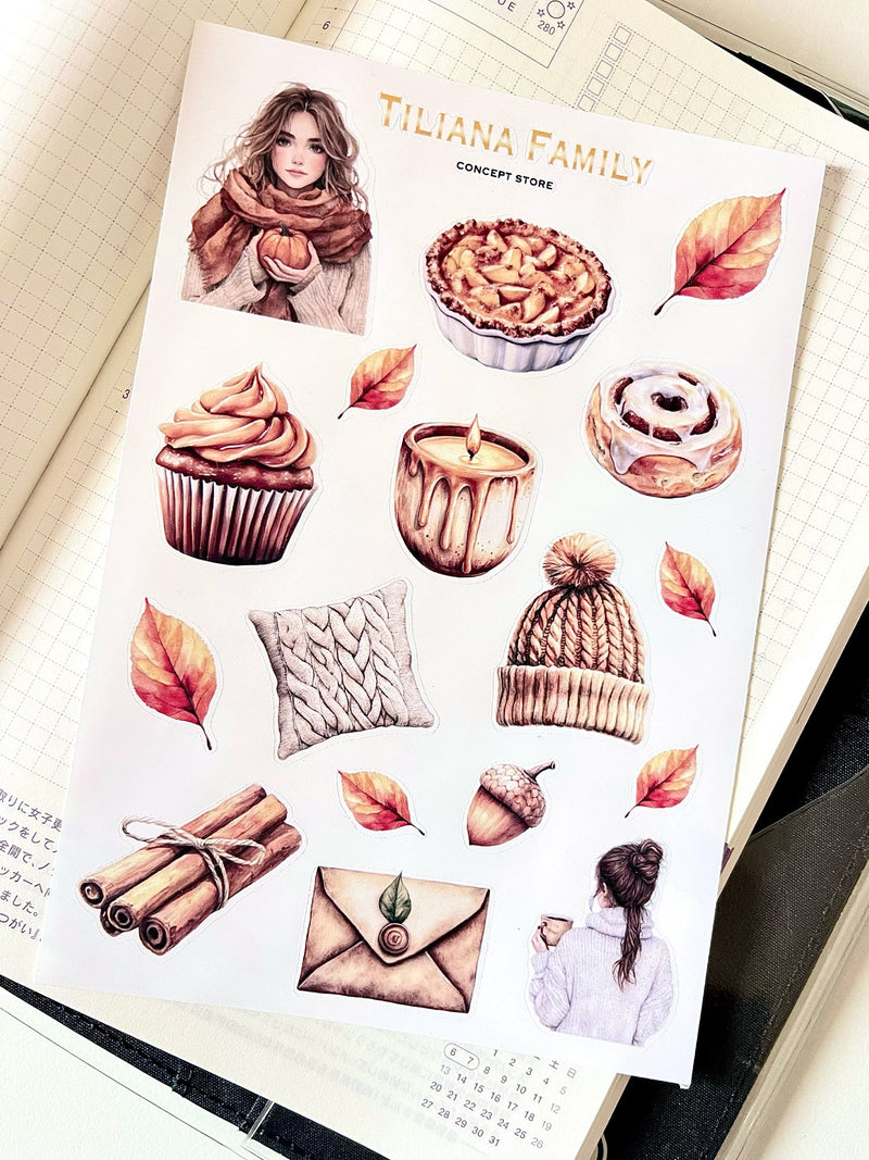 Planche de Stickers Autumn Vibes – Tiliana Family