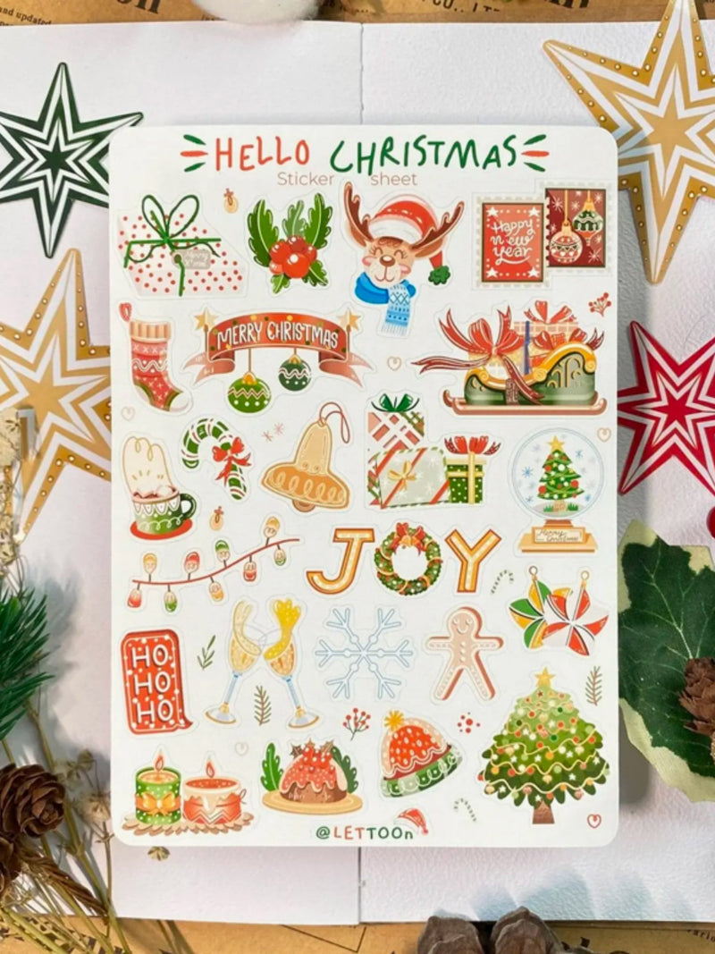 Planche de Stickers Hello Christmas