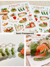 Planche de Stickers Semi-Transparents Magical Cozy Winter