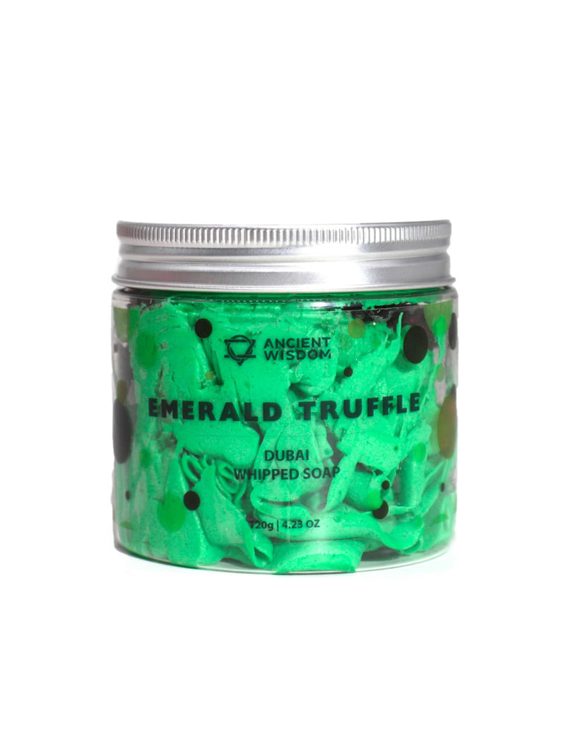 Savon Fouetté Truffe Émeraude de Dubaï Pailleté