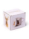 Ensemble Mug Porcelaine & Dessous de Tasse – Cerf des Highlands de Jan Pashley