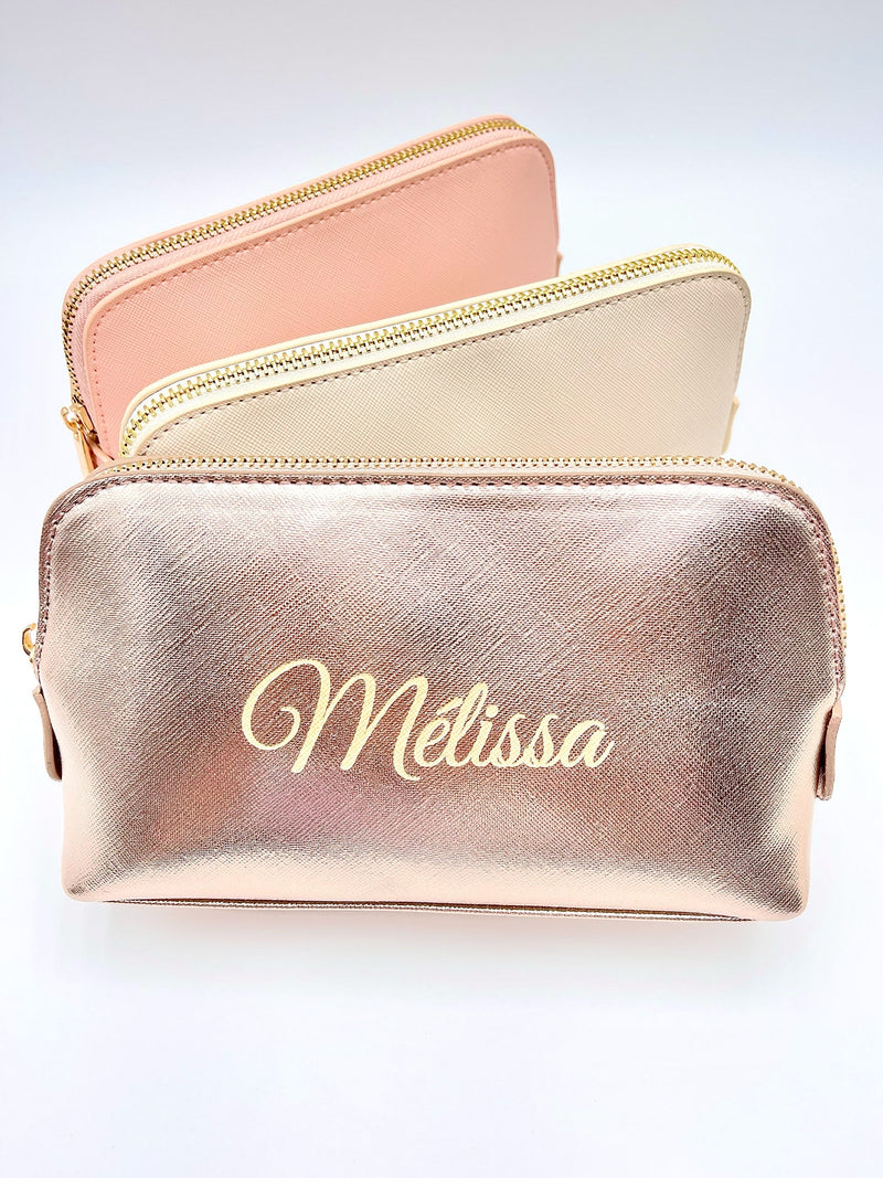 Trousse à Accessoires Personnalisée en Simili Cuir Saffiano