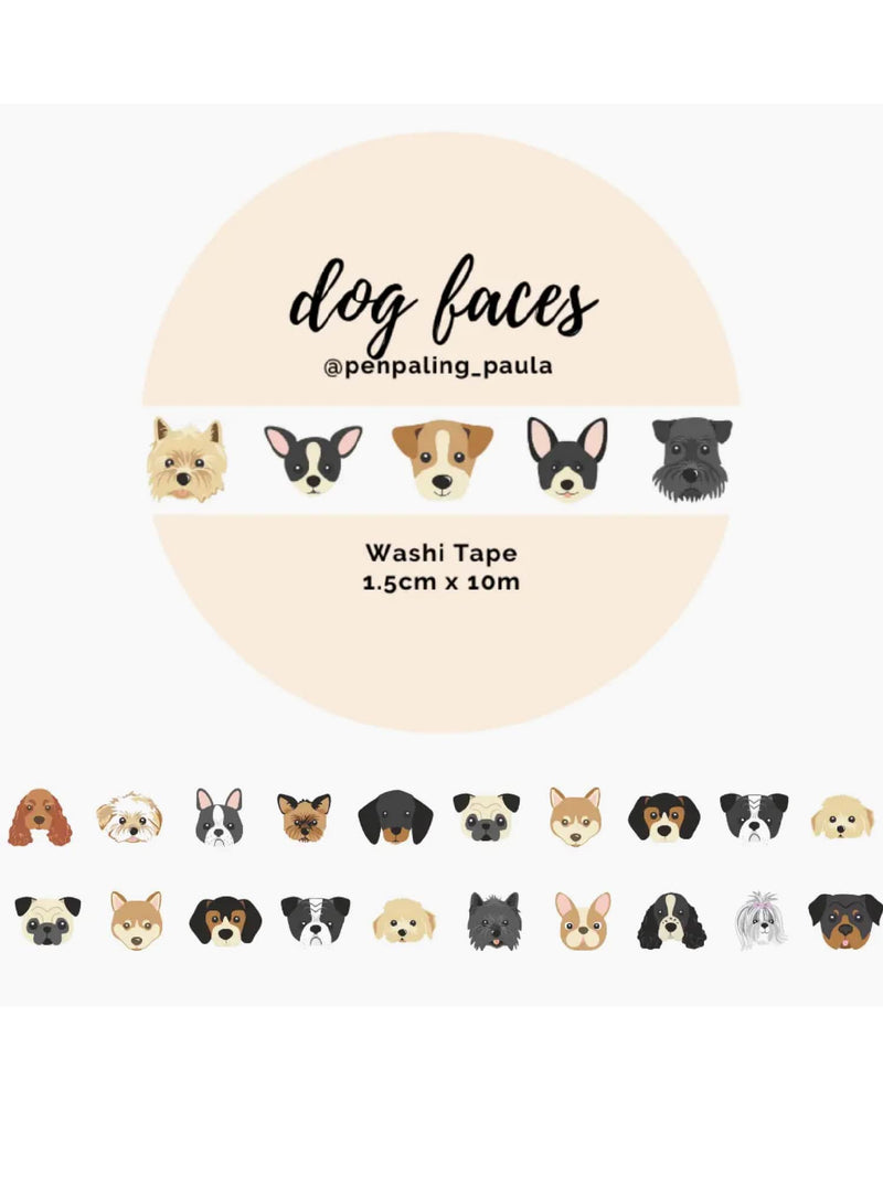 Washi Tape Dog Faces
