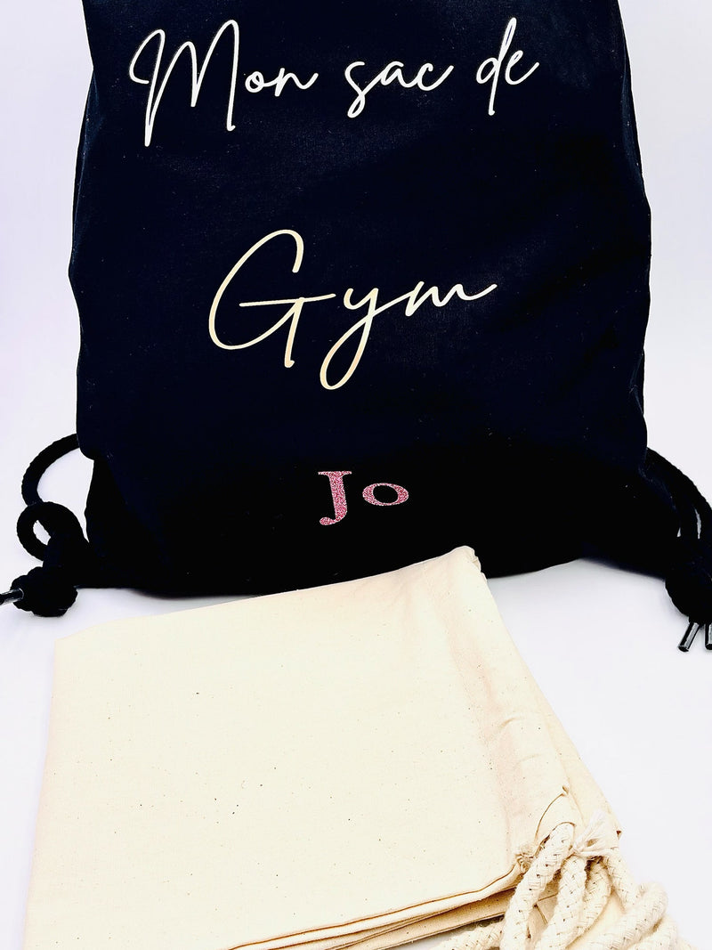 Sac à dos de Gym ou Autre 100% Coton Biologique - SANS PERSONNALISATION